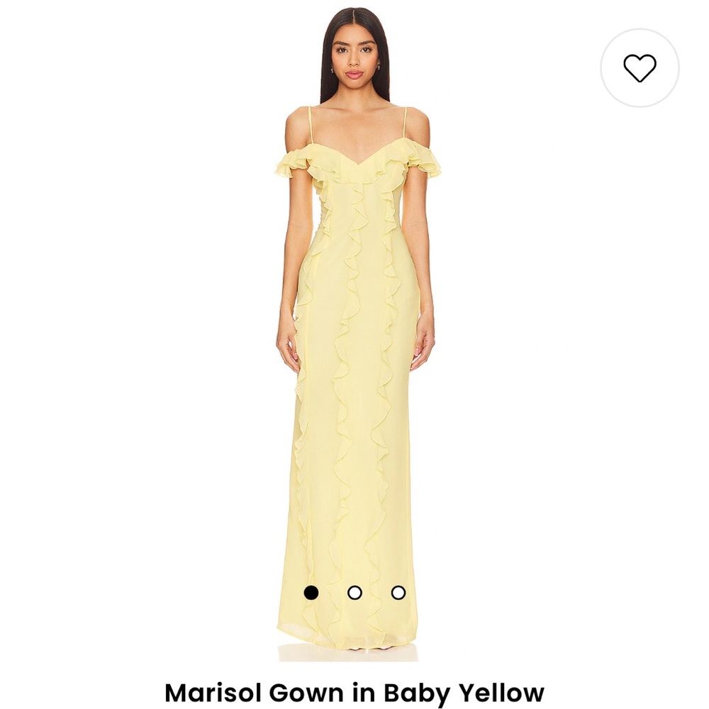 Revolve Lovers and Friends Marisol Gown in Baby Yellow *Worn Once*